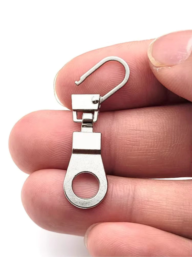 Ersatz-Reißverschlusskopf-Reparatursatz aus Metall in Mehrfarben, 5–12 Stück, abnehmbare Metall-Reißverschluss-Abzieherköpfe für Gepäck, Geldbörsen und Kleidung - Bild 4