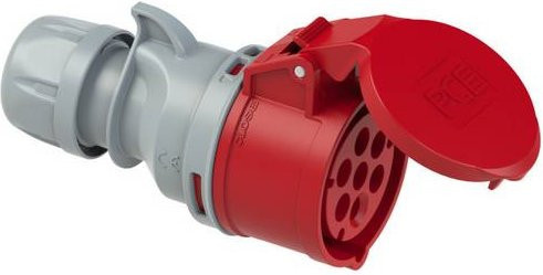 PCE CEE Kupplung 217-6v 16A 7polig 400V in Rot - Bild 1