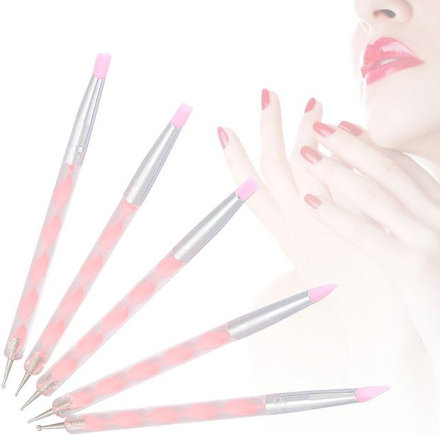 CosyHome Doppelseitiges Schnitz-Modellierstift-Set, 5 Stück, Rosa - Bild 1
