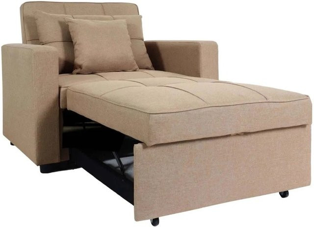 MCW Schlafsessel L90 als Klappsessel und Schlafsofa in Beige mit Textilbezug, Liegefläche B: 103 cm, L: 197 cm - Bild 2