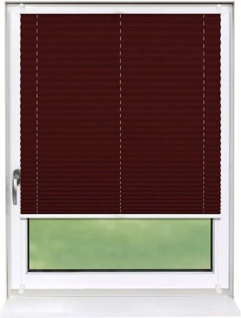 Deco-Raum Plissee Basic Klemmfix blickdicht Weinrot B: 85 cm, H: 210 cm