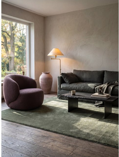 Hochflor Teppich Kadima Design von KADIMA DESIGN in Waldgrün, B/B: 240 x 240 cm - Bild 1