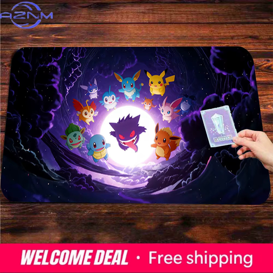 Potdemiel Pokémon Ash & Eevee Starry Desert TCG Spielmatte, Gaming-Mauspad - Bild 2