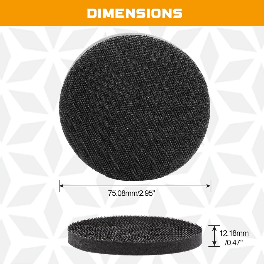 3er-Pack Klett-Schaumstoff-Polierpads in Weiß, Durchmesser: 7,5 cm - Bild 4