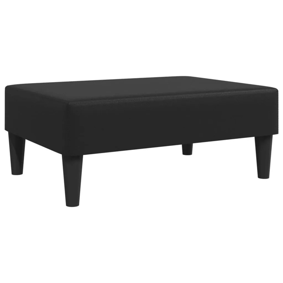 vidaXL Fußhocker Schwarz aus Kunstleder B/T/H: 77 x 55 x 31 cm - Bild 2