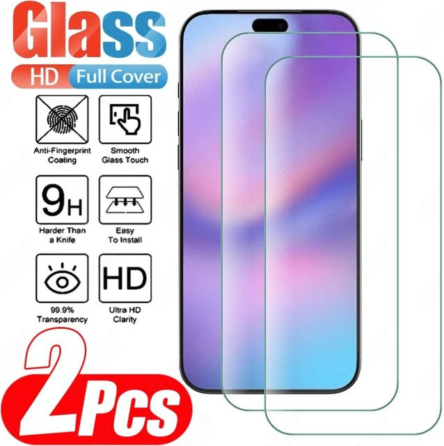 2er-Pack YANRICHES HD Gehärtetes Glas Displayschutzfolie für iPhone 11 bis 17 Pro Max und Plus Modelle, Transparent, Anti-Scratch - Bild 1