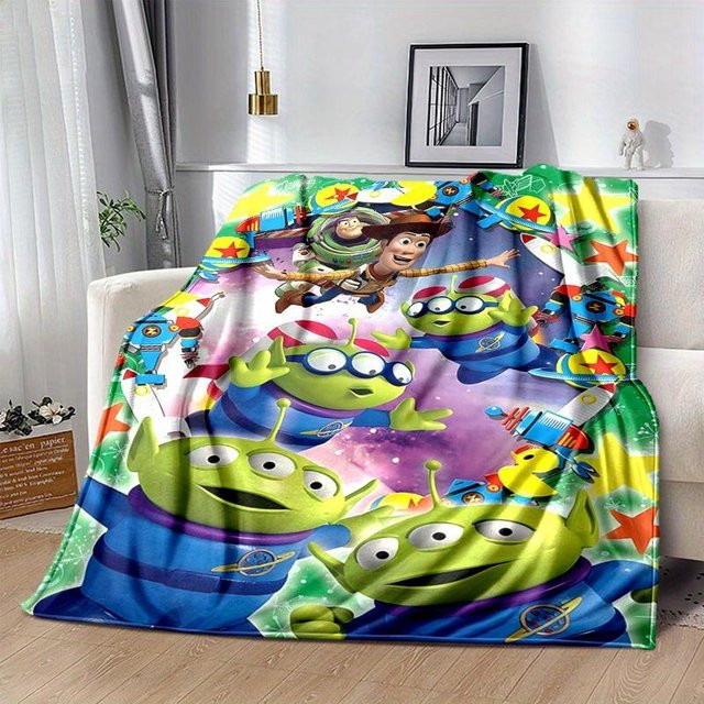 Yun Heng Three Toy Story Charaktere Kuscheldecke aus Flanell, Mehrfarbig, B x H: 150 x 200 cm - Bild 1