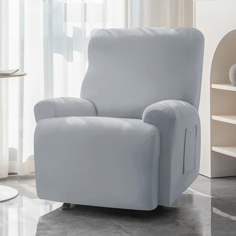 Yiran Furniture Stretch Plain Recliner Sofabezug aus Polyester, schmutzabweisend und elastisch, 4-teiliges Set für Liegesessel - Bild 3
