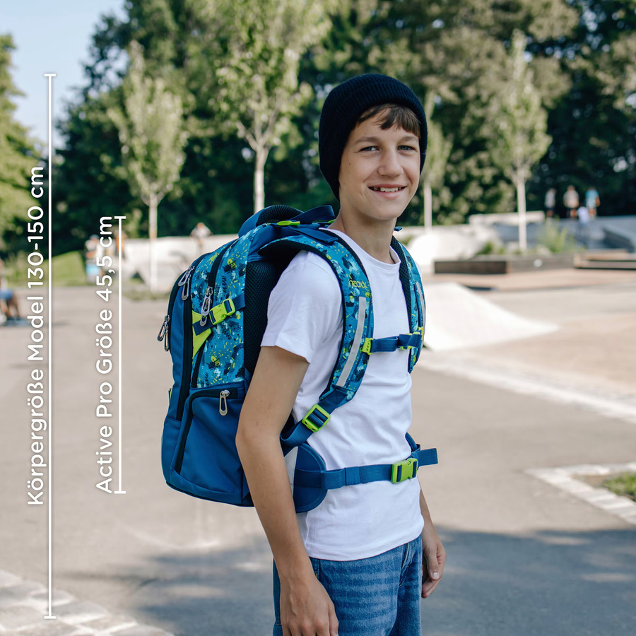 Neoxx Schulranzen Active Pro in Blau - Bild 2