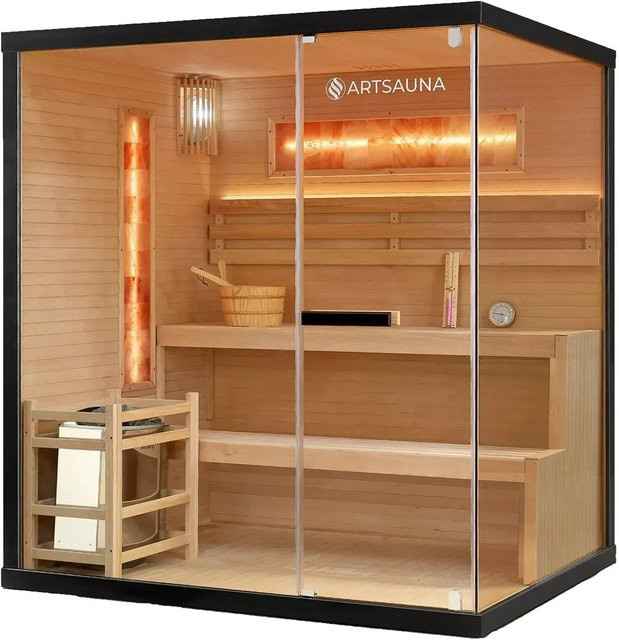 Artsauna Saunakabine Vantaa aus Hemlockholz mit Harvia Saunaofen für 4 Personen, B/T: 175 x 140 cm - Bild 1