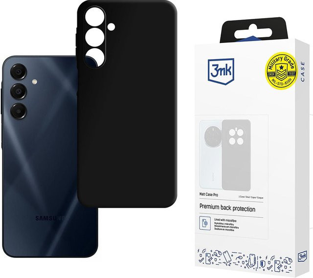3MK Pro Schutzhülle für Samsung Galaxy A16 5G und A16 4G in Matt Schwarz - Bild 1