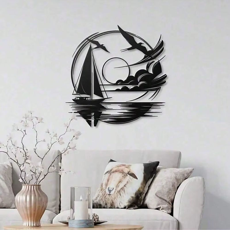 Wanddekoration aus Metall von Hello Young in Segelboot-Design für nautische Einrichtungen - Bild 3
