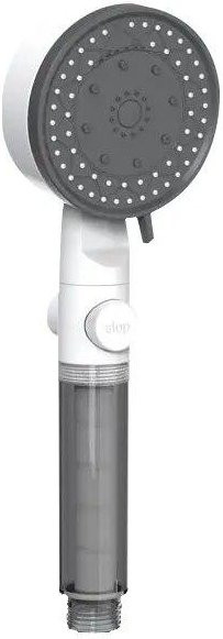 Yiran Furniture Hochwertiger Duschkopf mit 8 Modi und Wasserfilter, einstellbare Hochdruckdusche mit One-Key-Stop-Funktion, Farbe: Weiß - Bild 1