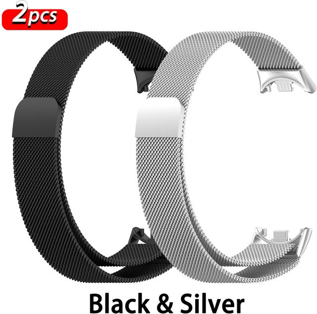 LUJING Uhrenarmband Edelstahl, Milanaise, Silber, Unisex - Bild 1