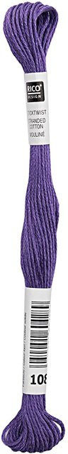Rico Design Sticktwist aus Baumwolle in Helllila, 8m - Bild 1
