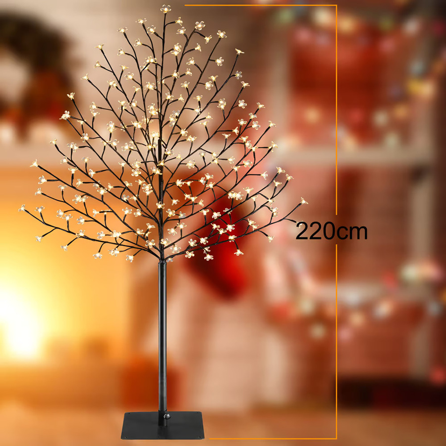 monzana® Kirschblütenbaum 2er-Set in Warmweiß mit Fernbedienung für Innen und Außen, Höhe: 220 cm - Bild 2