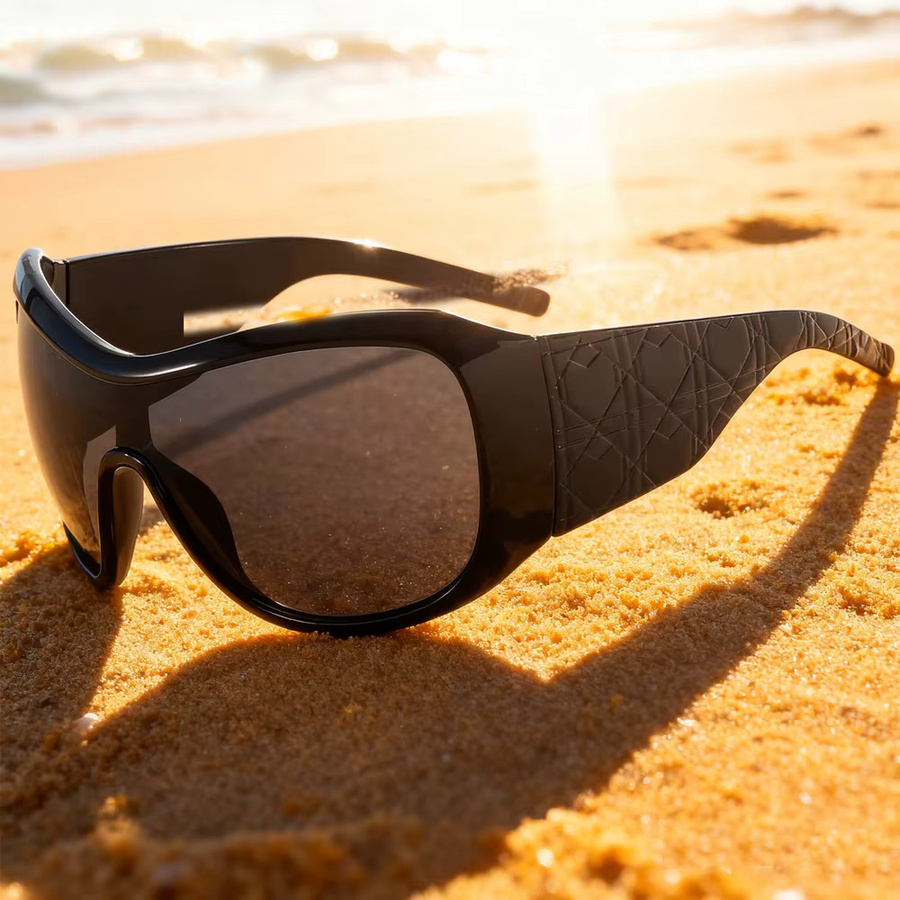 Salutami Sonnenbrille, Vollrand, quadratisch, Kunststoff, Schwarz, Unisex - Bild 3