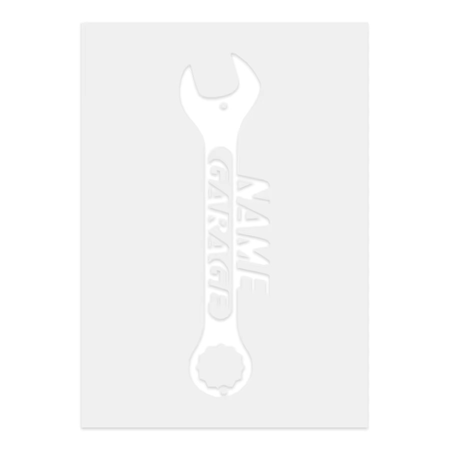 A4 Garagenschlüssel-Schriftzug-Schablone aus Metall für DIY-Namensvorlagen und Wandkunst, Breite: 29,7 cm, Höhe: 21,0 cm - Bild 3
