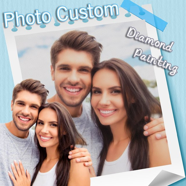 RUOPOTY Diamant-Mosaik DIY 5D Foto Strass-Bild mit runden Steinen in Multicolour - Bild 1