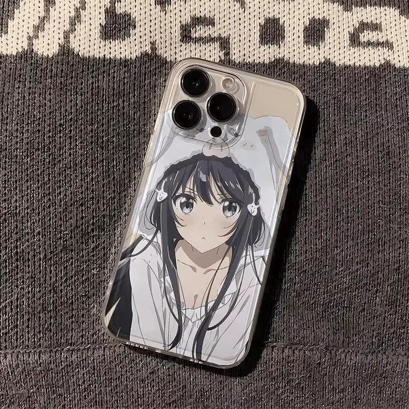 Potdemiel iPhone Hülle mit Sakurajima Mai Anime Motiv in Transparent für iPhone 11 bis iPhone 17 Pro Max Plus Air - Bild 2