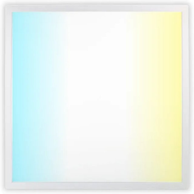 LUXULA LED Panel Rasterdeckenleuchte Weiß, CCT Farbtemperaturwechsel 3000 bis 6000K, Back-lit, 36W, 3600Lm, B/B: 62 x 62 cm - Bild 1