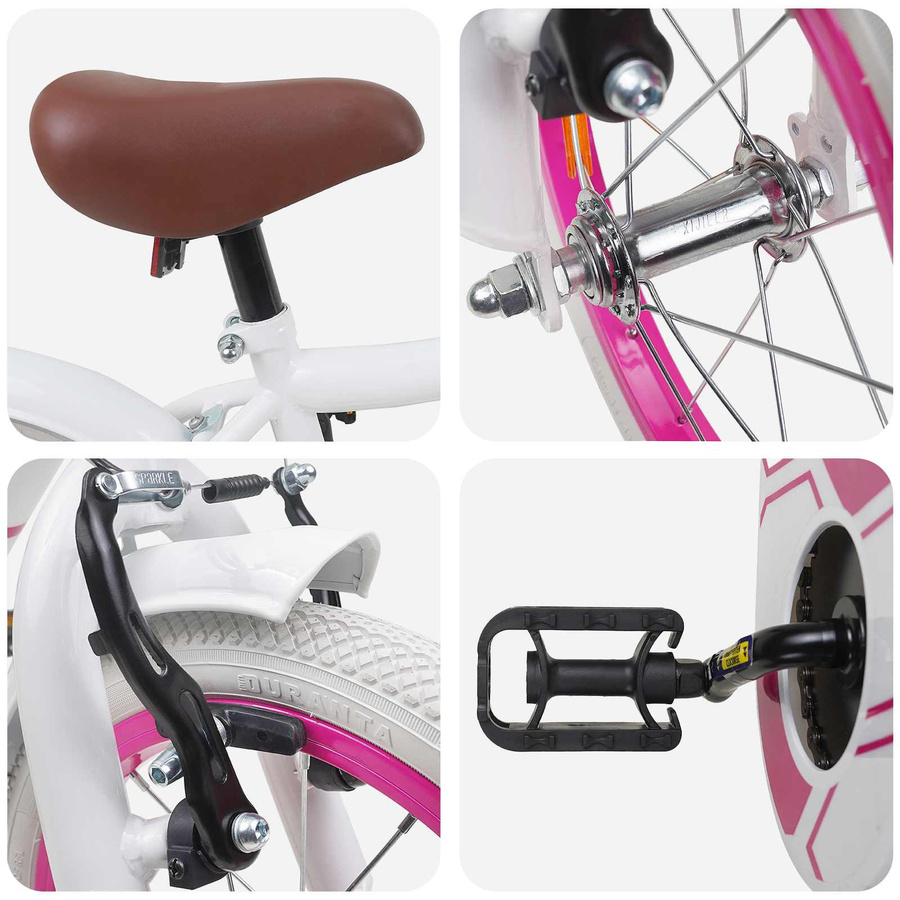 VD Home Furnishing Kinderfahrrad 14 Zoll Weiß für Alter 3-5 Jahre - Bild 2