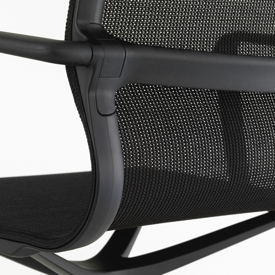 Vitra Physix Bürodrehstuhl mit Fünfstern Untergestell in Schwarz mit High-Tech-Textil und Armlehnen - Bild 2