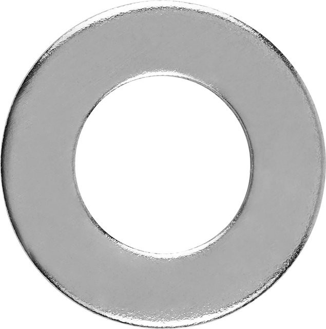 LUX-TOOLS Flache Unterlegscheibe M6 aus Edelstahl in Silber, 100 Stück, Durchmesser: 6,4 mm - Bild 1