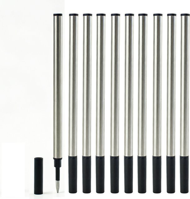 Joy Corner Gelstifte Set mit 0,7 mm feiner Spitze, 10 Stück, schwarze Tinte, silbernes Gehäuse - Bild 1