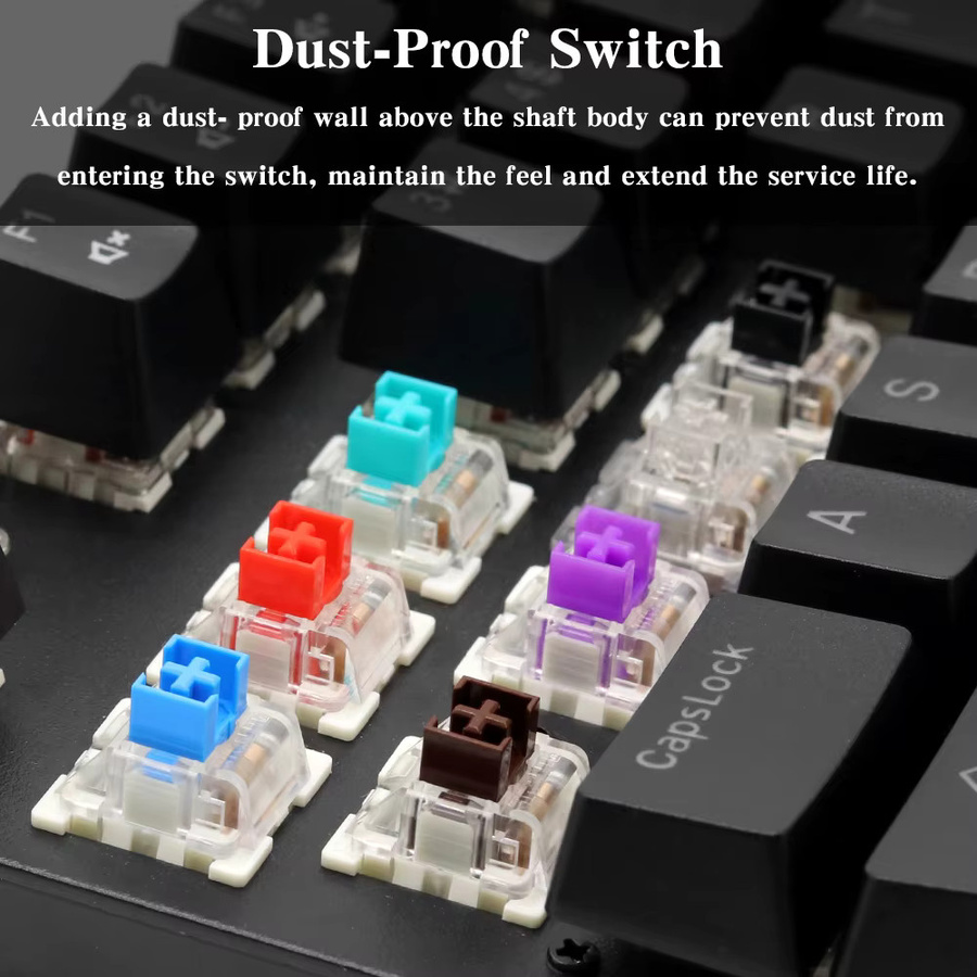30 Stück Outemu mechanische Tastaturschalter für Gaming-Tastaturen, 3-polig, RGB-LED, in Rot und Multicolour - Bild 3