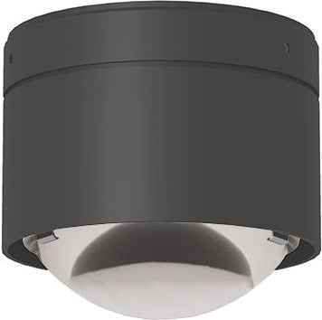 Top Light Puk! 80 One Avantgarde LED-Deckenleuchte in Anthrazit Matt mit klarem Glas und warmweißem Licht (2700K) - Bild 1