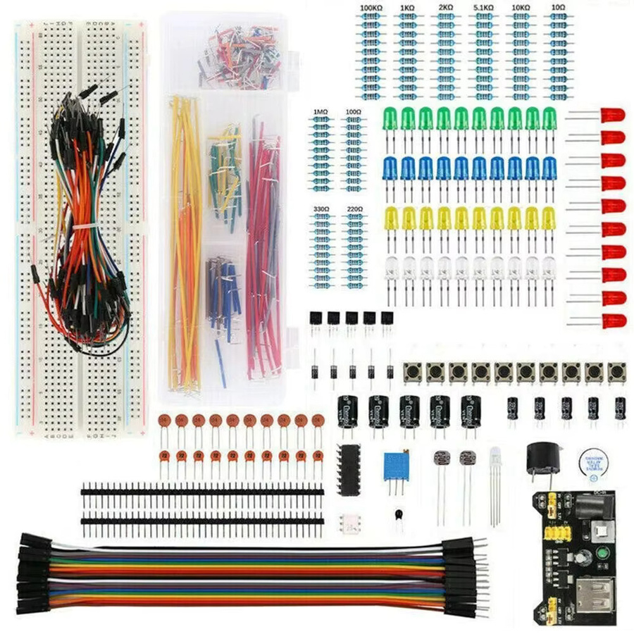 PENGHEKEJI MB-102 Steckbrett-Kit mit 830 Löchern für UNO R3, Multicolour Starter-Kit für Anfänger - Bild 2