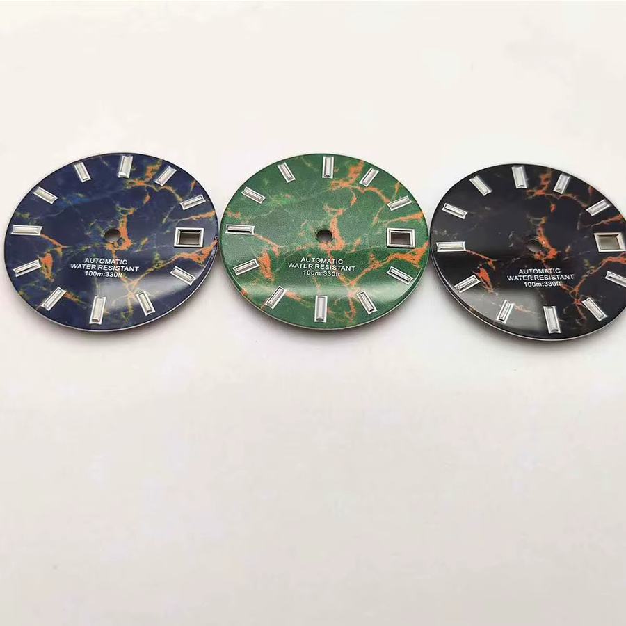 OUMASHI Zifferblatt, 29 mm, grün, Nachtlicht, passend für NH35/NH36 Uhrwerk - Bild 3