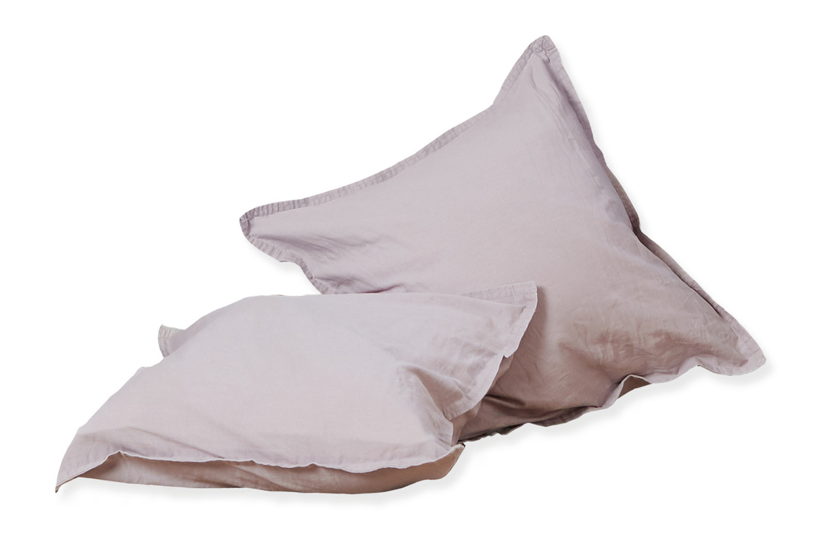 2 Stück Hahn Renforce Kissenbezüge aus Baumwolle, Farbe: Blass-Rosa (mouve), B/B: 40 x 40 cm - Bild 1