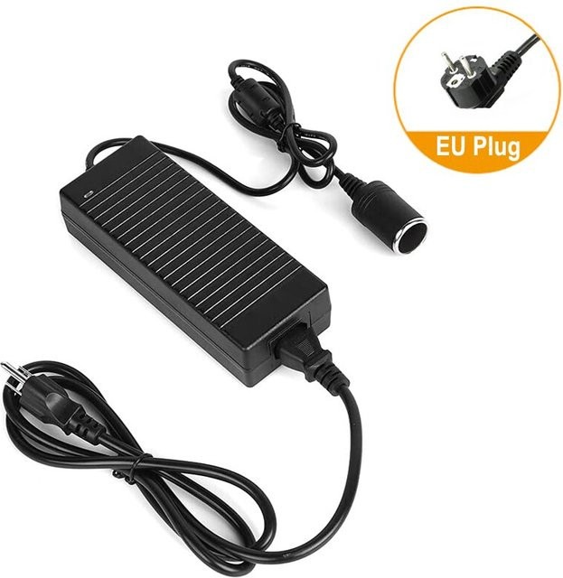 YASOKRO Kfz-Netzteil Wechselstrom Adapter von 110V/220V auf 12V 10A DC-Adapter in Schwarz für Auto-Kühlschränke und Luftpumpen - Bild 1