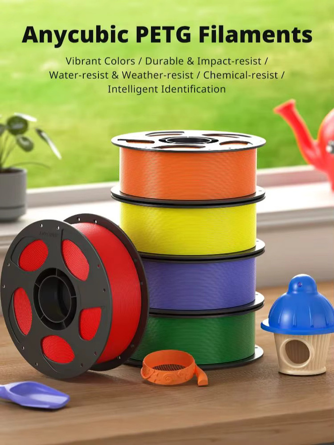 Anycubic PETG-Filament für FDM 3D-Drucker, 1,75 mm, mehrfarbig und transparent, 5 kg - Bild 2