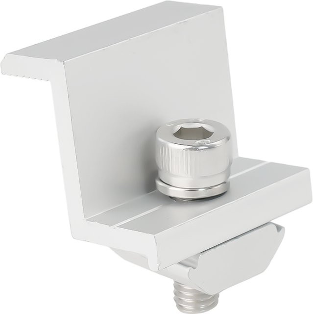 Solar End Clamp Montagehalterung Z-Style aus Aluminium in Silber für Solarpanels - Bild 1