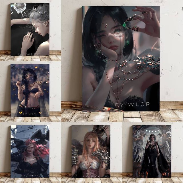 Ghostblade Wlop Poster Wandkunst-Aufkleber Multicolour - Bild 1