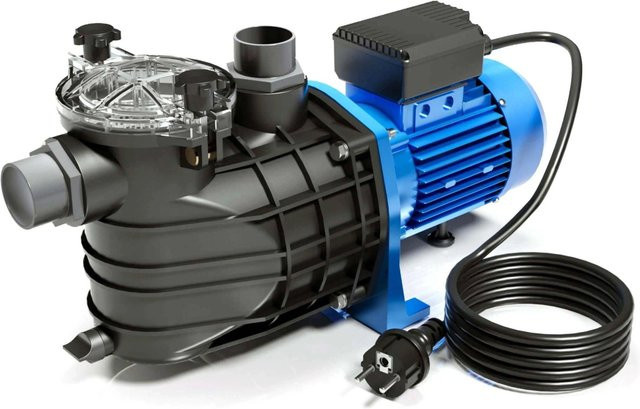 Wiltec Pool Pumpe in Blau mit 34800 L/H und 3000 W als Schwimmbad Filter- und Umwälzpumpe - Bild 1