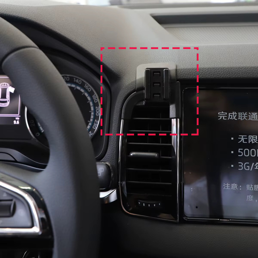 Drahtlose 15W MagSafe Auto-Telefonhalterung für Skoda Karoq (2018-2024) mit Lüftungsschlitz-Halterung in Schwarz - Bild 2