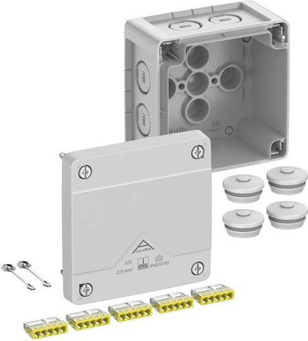 Spelsberg Abzweigkasten 40242001 Grau IP66 IP67 IP69 B/T/H: 9,2 x 9,2 x 6,0 cm - Bild 1