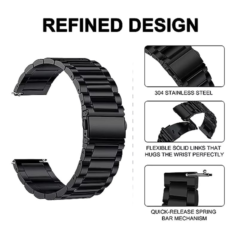 Uhrenarmband Edelstahl, 22 mm, Unisex - Bild 3