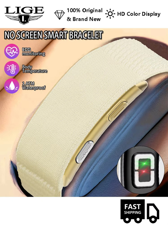 LIGE Smartwatch mit EKG und PPG Funktion, Fitness Armband für Männer und Frauen in Grau mit Gesundheitsüberwachung für Blutdruck, Körpertemperatur und Harnsäure - Bild 5