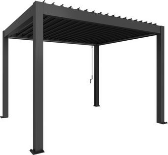 Biohort Pergola modern aus Stahl in Dunkelgrau-Metallic, B/H/T: 367,5 x 264 x 312 cm - Bild 1