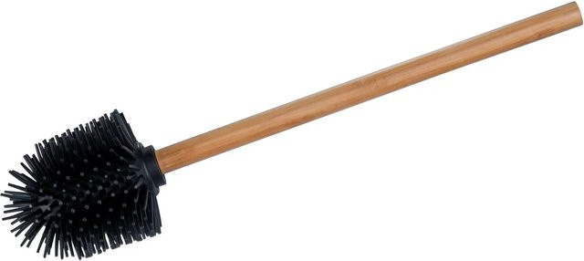 Wenko WC-Bürste aus Silikon mit Bambusstiel in Schwarz und Braun, Höhe: 35,0 cm, Breite: 7,5 cm - Bild 1