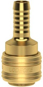 Lüdecke Schnellkupplung TÜ DN7,2 MS ES6T SLW6mm in Gold/Messing - Bild 1