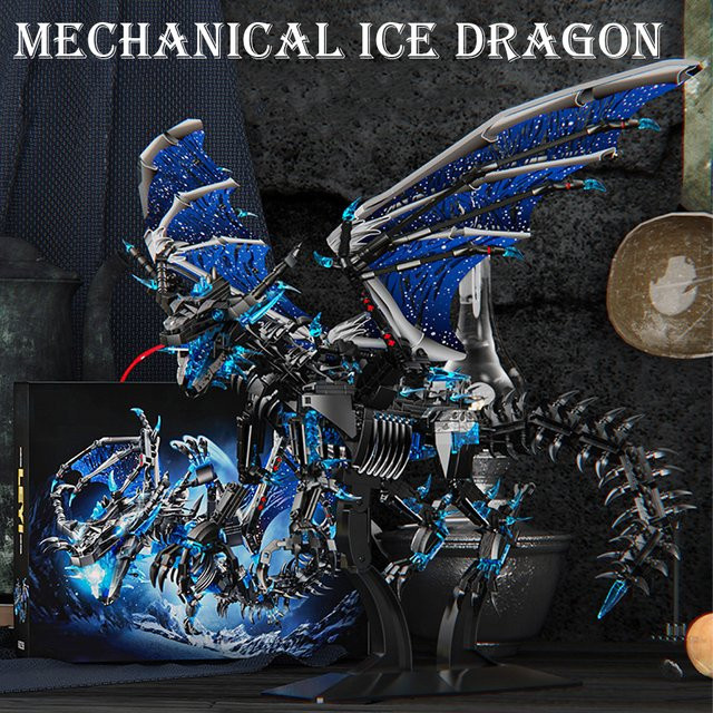BXA Warcraft Mechanische Eis Drache, Bausteine, Blau - Bild 1