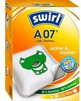 Swirl A07 Airspace Staubsaugerbeutel EcoPor in Weiß, 4 Stück - Bild 1