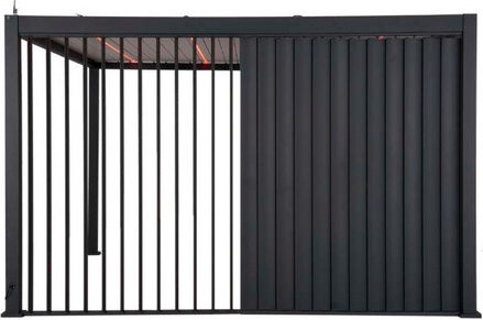 Mr. GARDENER Pergola-Lamellenwand für Classic und Deluxe Modelle, vertikale Ausführung, 3 m Seite, Anthrazit-Grau aus Aluminium - Bild 1