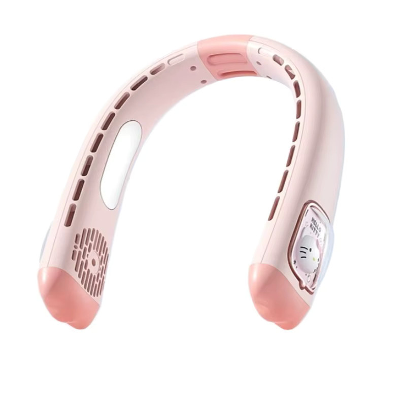 Bandai Sanrio Hello Kitty und Kuromi tragbarer Halsventilator mit Anime Cartoon Druck, geräuscharm und kawaii Design - Bild 2